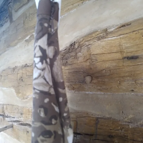 3/$10 Christopher & Banks Brown Floral A Line Midi Skirt Size 10 - Picture 3 of 5